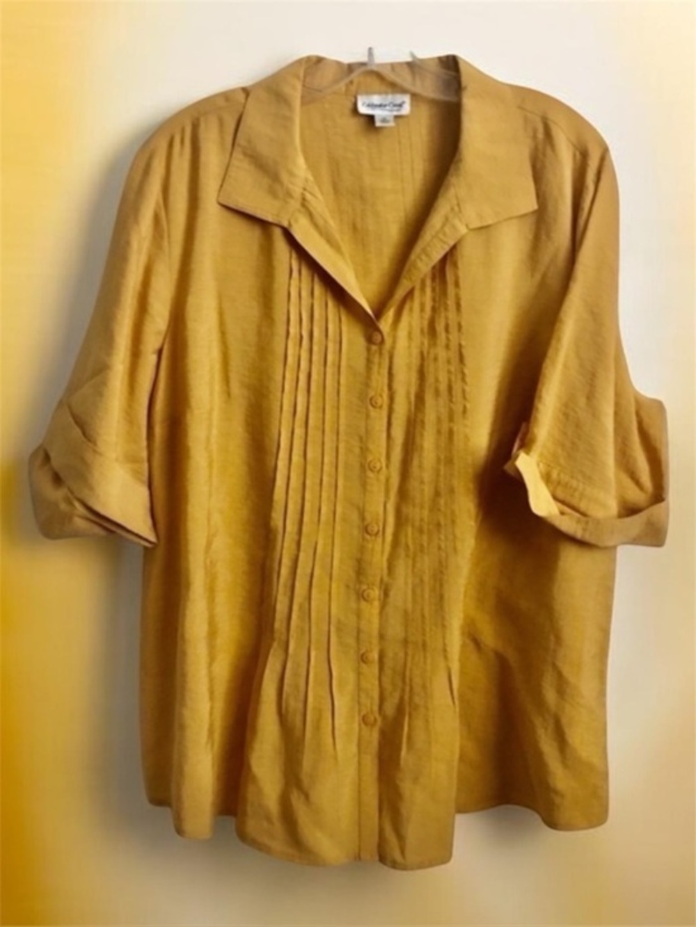 Coldwater creek 1X button down shirt short sleeve